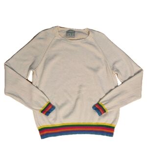 1234 Jumper Rainbow Hem Mongolian Cashmere Sweater Size 1, Small